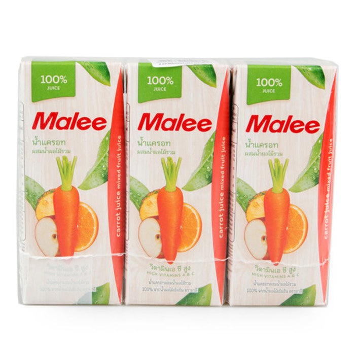 Malee 100% Carrot Mixed Fruit Juice 200ml